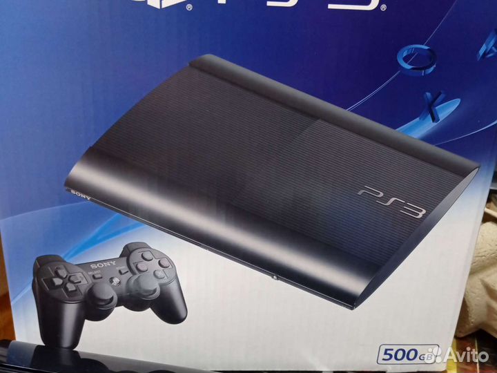 Sony playstation 3 super slim 500gb+игры