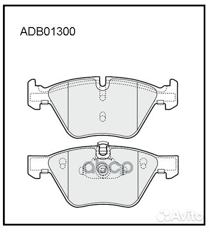 Колодки тормозные дисковые перед ADB01300 A
