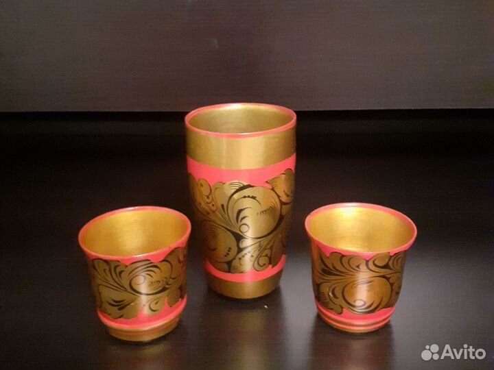 Набор Хохлома Три бокала