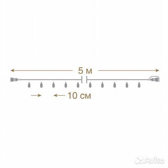 Электрогирлянда универсальная Balance Нить 5м 48 л