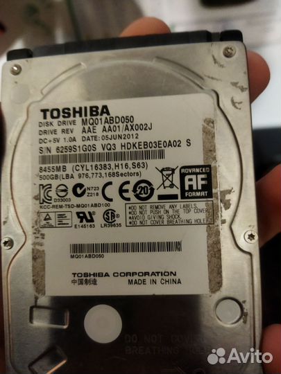 Жесткий диск toshiba 500 гб для ноутбука