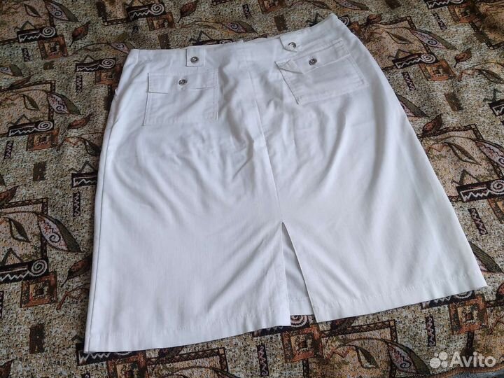 Белая хлопковая юбка