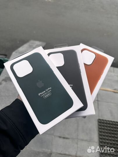 Чехлы iPhone 14 pro Эко кожа