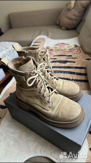 Берцы натур. замша Юнармия