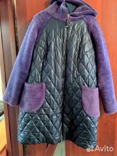 Пальто зимнее большого размера