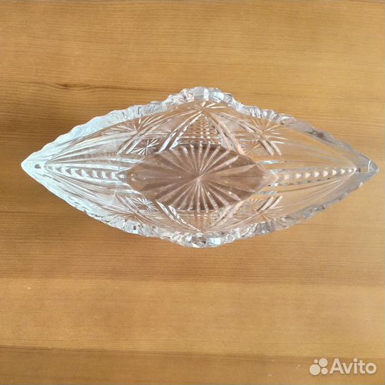 Ваза ладья салатник хрусталь СССР