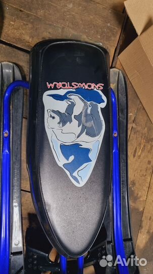 Снегокат Snowstorm Pro Медведь синий