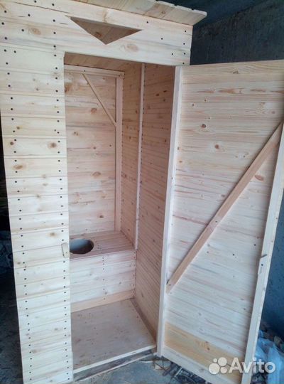 Туалет,Душ из дерева