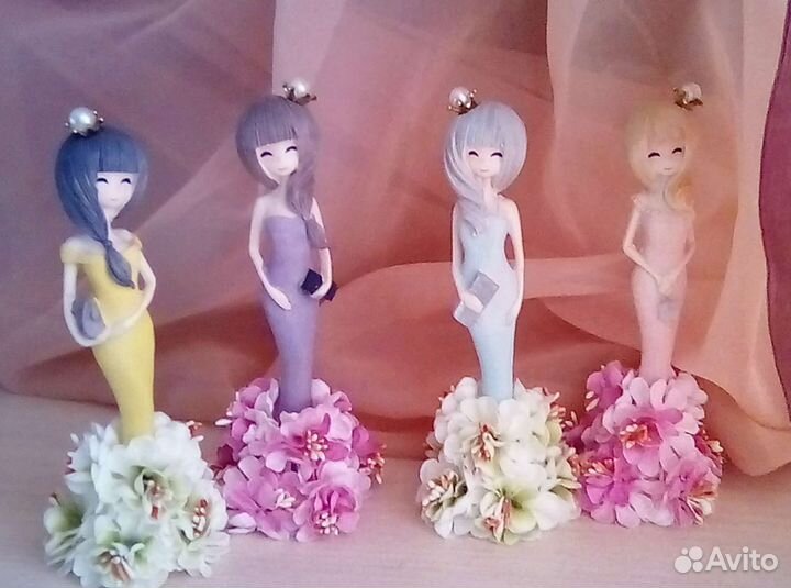 Статуэтки русалка,набор фей Winx