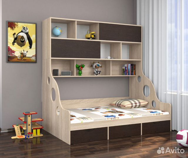 Кровать с антресолью дельта-21.02