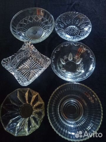 Ваза конфетница СССР стекло,хрусталь