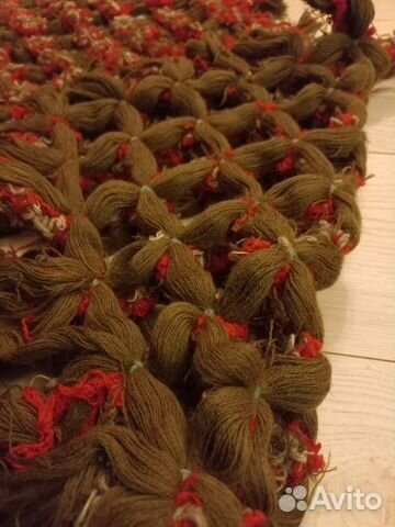 Покрывало плед ручная работа шерстяной 180Х140см