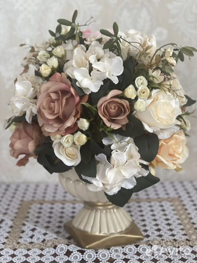 Букет с вазой