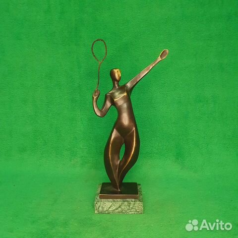 Бронзовая статуэтка Теннисистка. Модерн. Спорт