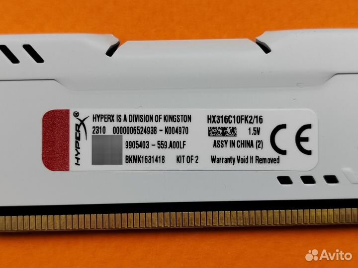 Оперативная Память HyperX Fury ддр3 1600 MHz 2x8 G