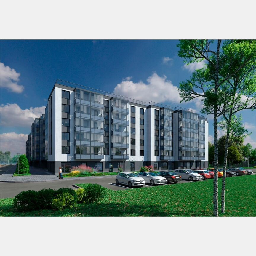 2-к. квартира, 51,4 м², 2/6 эт.