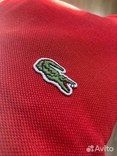 Футболка поло lacoste красное