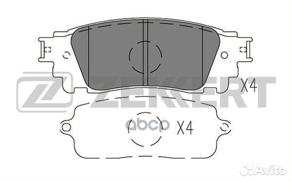 Колодки торм. диск. задн. Lexus NX 200t (AGZ10