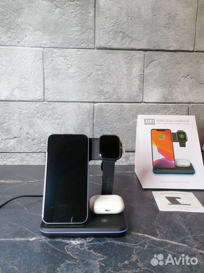 Беспроводная зарядка 3 в 1