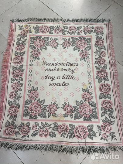 Винтажный американский тканый коврик хлопок