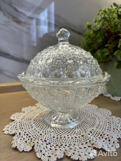 Конфетница с крышкой СССР