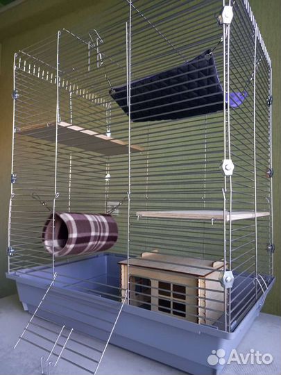 Клетка для грызунов, крыс, шиншиллы, хорька, дегу