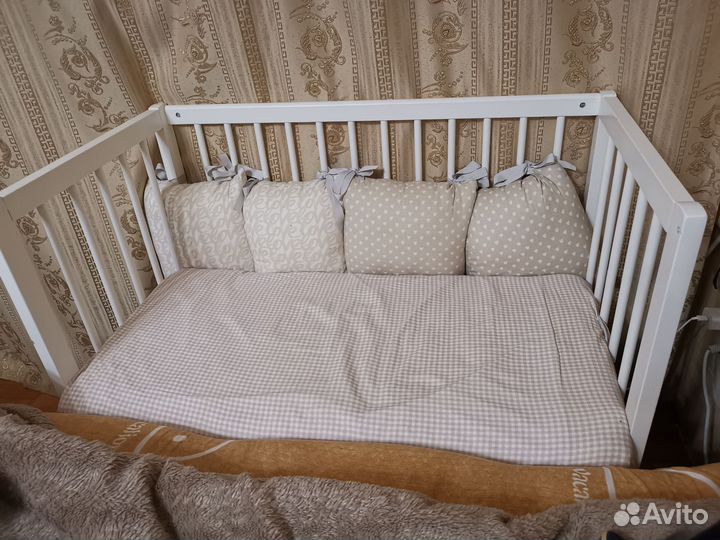 Детская кровать приставная 90х50см