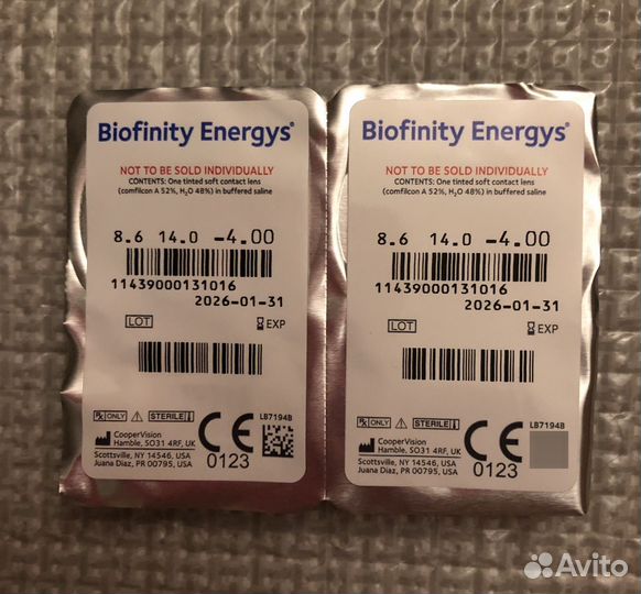 Линзы контактные на 1 месяц