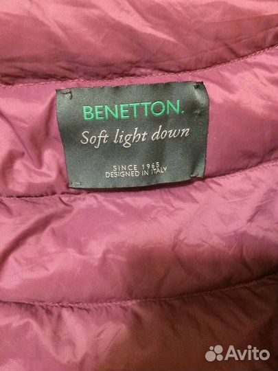 Benetton light down пуховик легкий