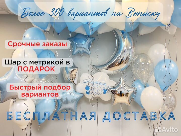 Воздушные шары на Выписку, Гелиевые шары и шарики