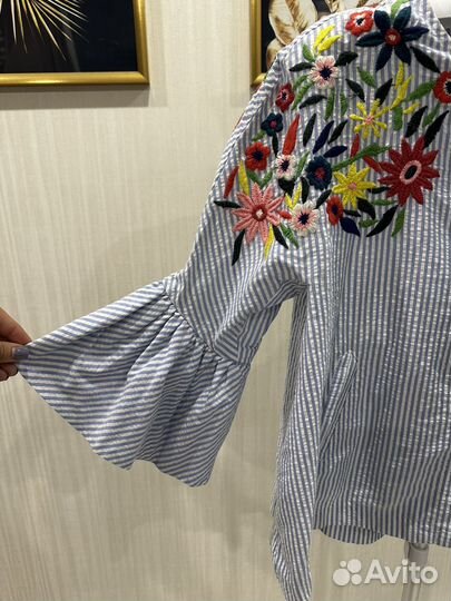 Рубашка оверсайз zara