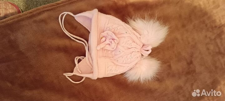 Шапка зимняя для новорожденных