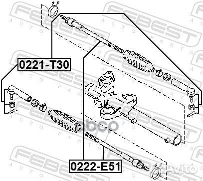 Тяга рулевая nissan elgrand E51 2002-2010 0222-e51