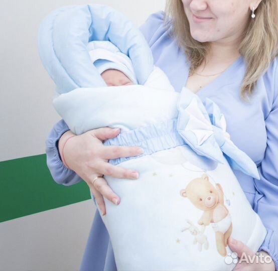 Конверт на выписку весна осень для мальчика