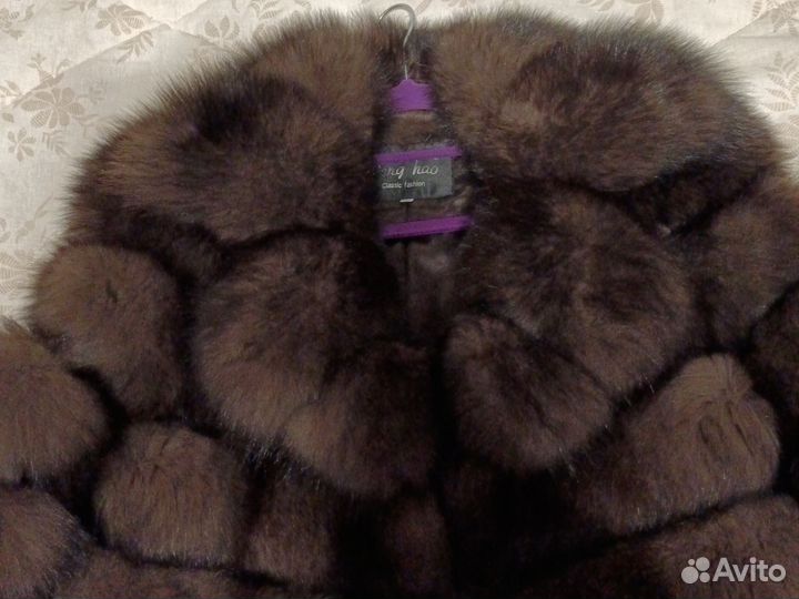 Шуба из песца под соболь