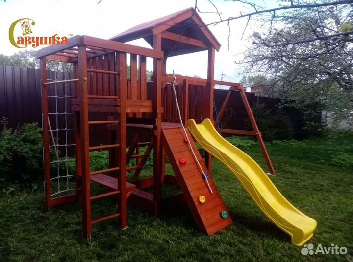 Спортивный комплекс Савушка Мастер 3 (Махагон)