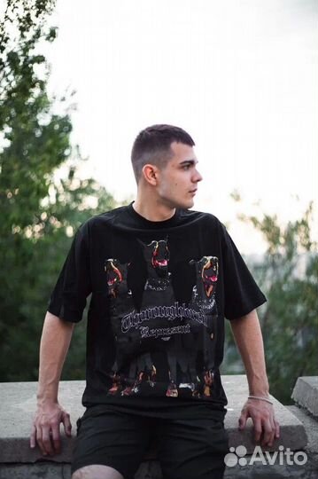 Мужская футболка оверсайз