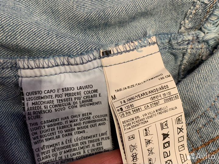 Джинсовая жилетка для девочки sisley (оригинал)