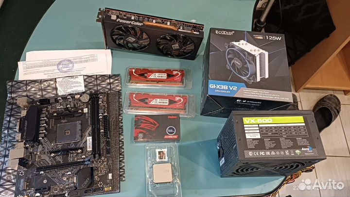 Игровой пк Ryzen 5500+Rx5600xtGddr6(2060) +16озу+м