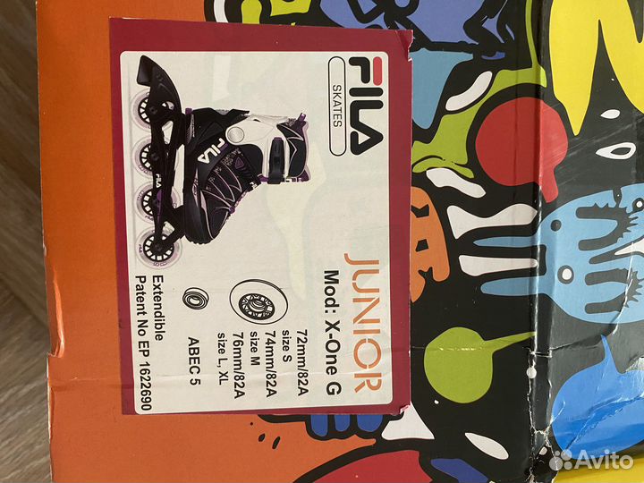 Ролики Fila Junior X-One G Black Pink Magenta