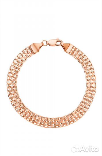 Золотой браслет двойной бисмарк