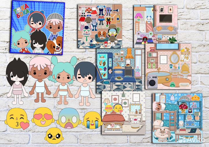 Альбом на липучках разные 