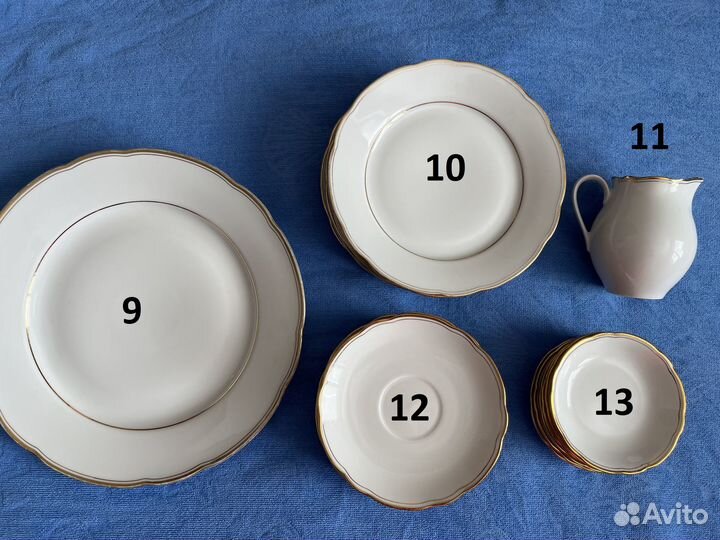 Много разной посуды, сервизы СССР