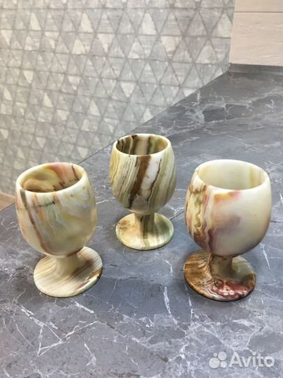 Фужеры из натурального оникса