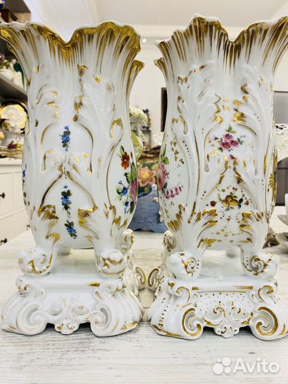 Пара ваз Старый Париж под реставрацию