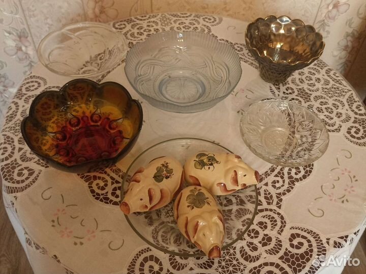 Ваза конфетница и блюдо