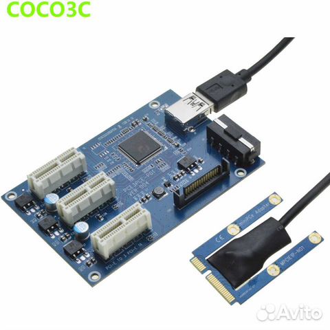 Расширитель Разветвитель Mini PCI-E на 3 слота