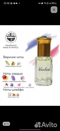 The weekend масляные духи, новые мини формат