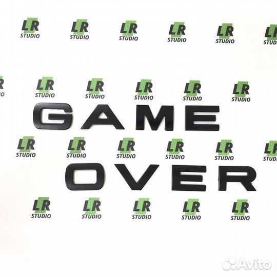 Буквы Game Over черные матовые металл