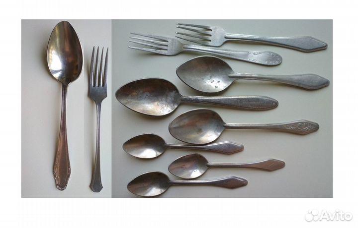 Ложка Сделано в СССР вилка J.K. stainless и алюмин